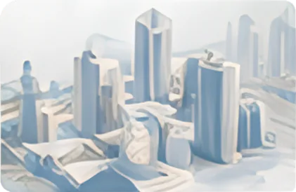Isometric render of a development with defect hotspots
